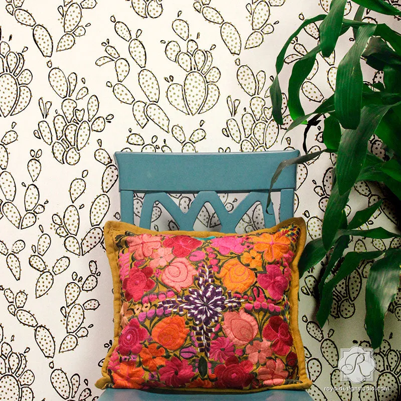 Everlasting Cacti Bonnie Christine Wall Stencil