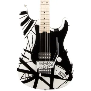 EVH Striped Series - White with Black Stripes
