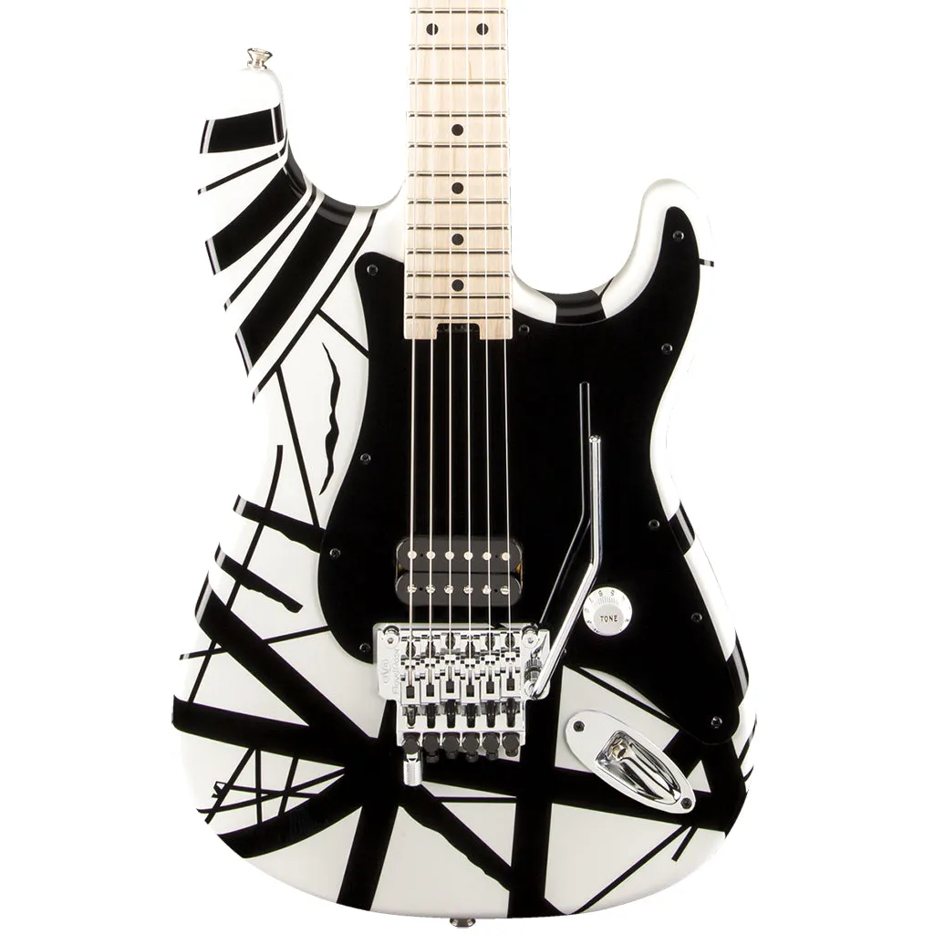 EVH Striped Series - White with Black Stripes
