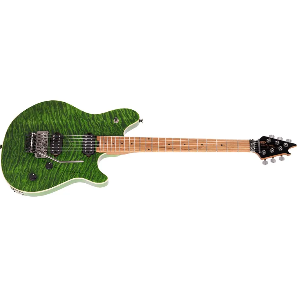 EVH - Wolfgang Standard QM - Baked Maple Fingerboard - Transparent Green