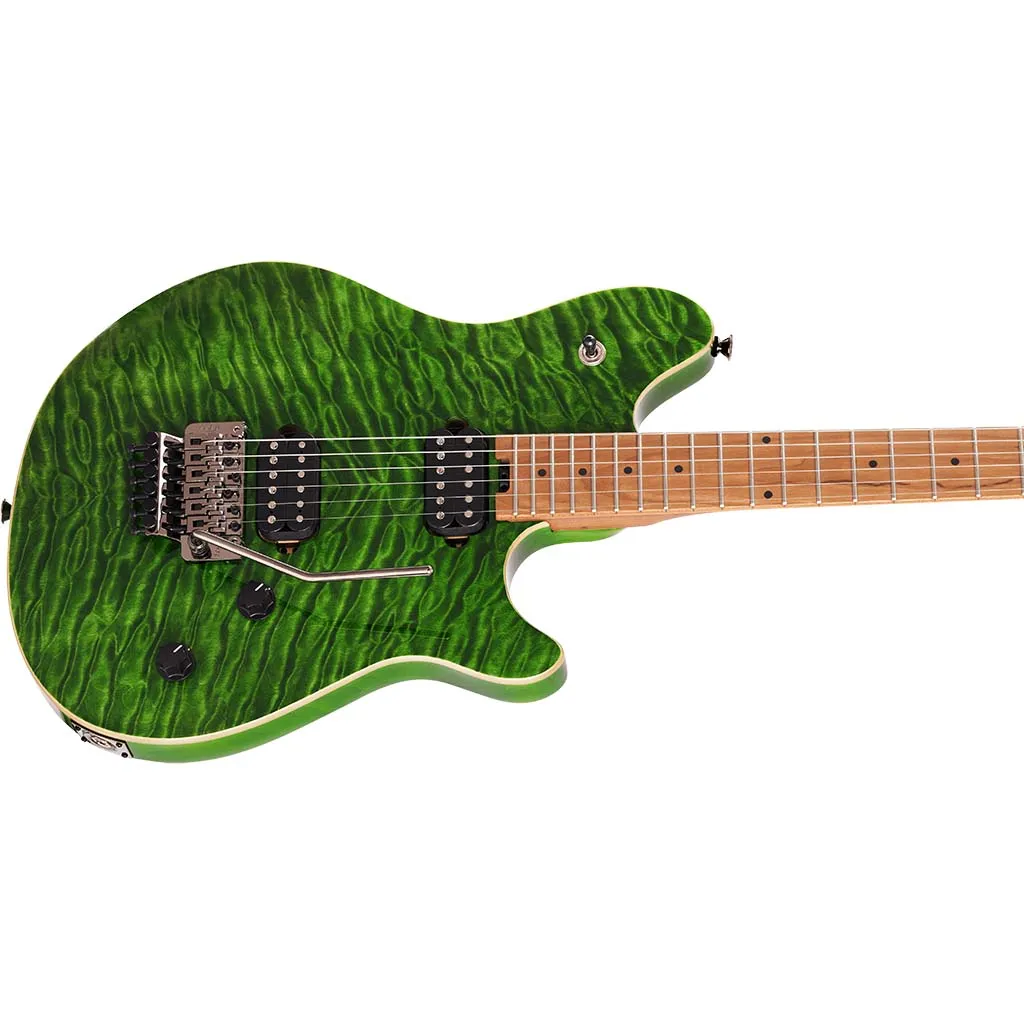 EVH - Wolfgang Standard QM - Baked Maple Fingerboard - Transparent Green