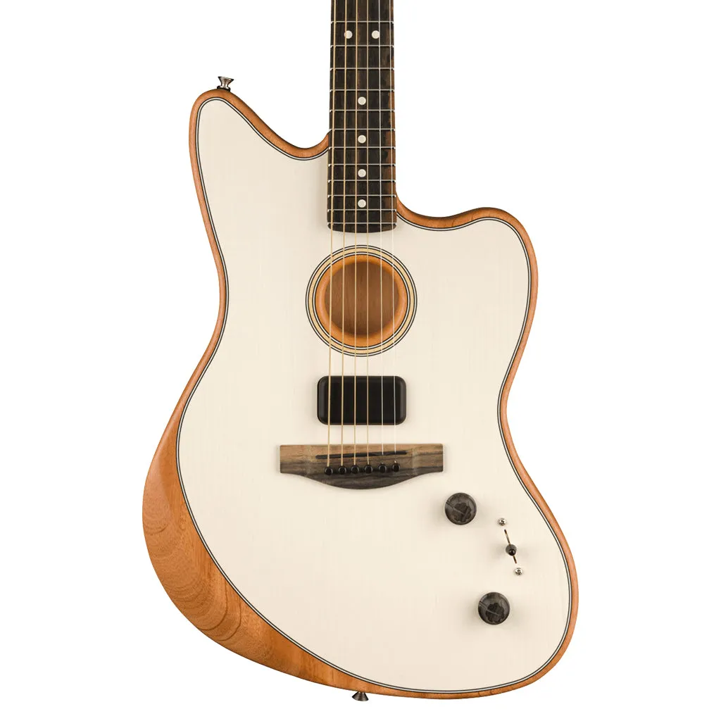 Fender American Acoustasonic Jazzmaster, Arctic White, Ebony Fingerboard