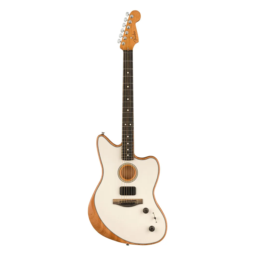 Fender American Acoustasonic Jazzmaster, Arctic White, Ebony Fingerboard