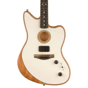Fender American Acoustasonic Jazzmaster, Arctic White, Ebony Fingerboard