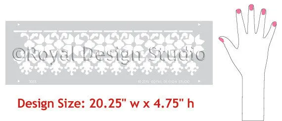 Fez Floral Border Moroccan Stencil