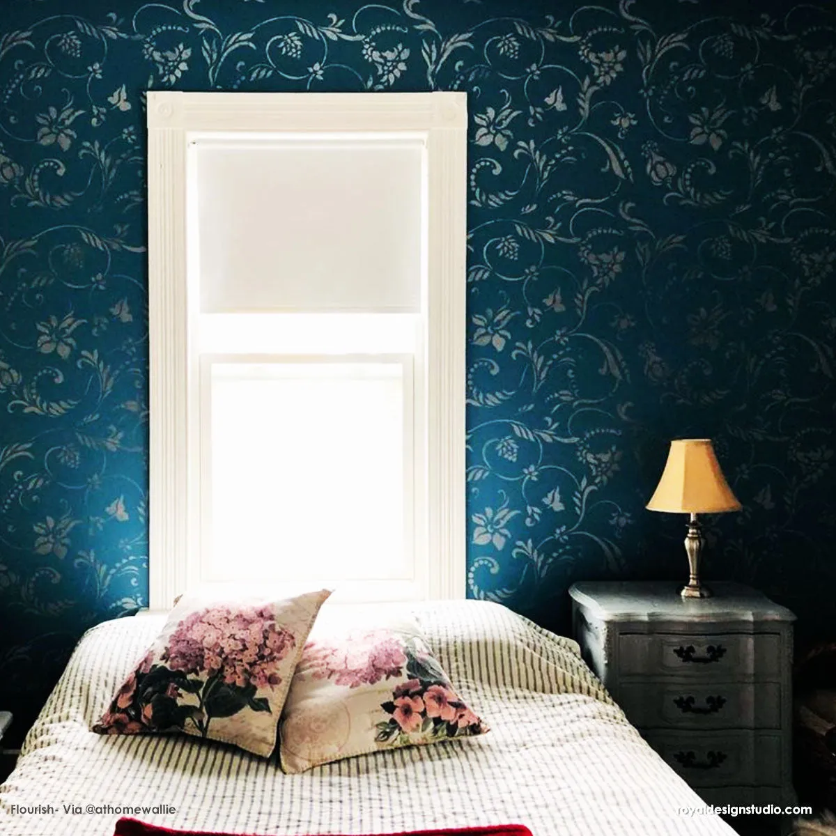 Flourish Allover Wall Stencil