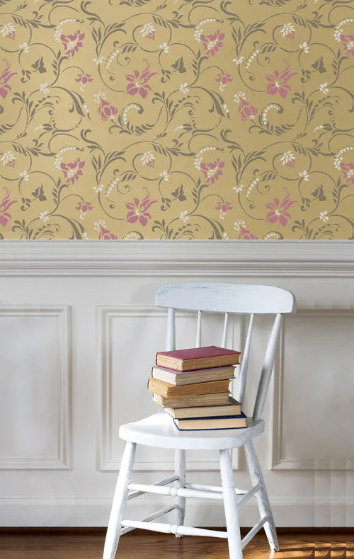 Flourish Allover Wall Stencil