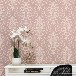 Foliate Damask Wall Stencil