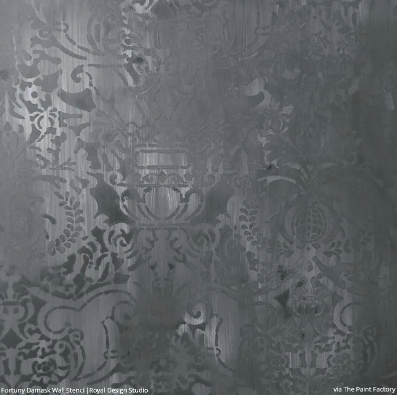 Fortuny Damask Wall Stencil