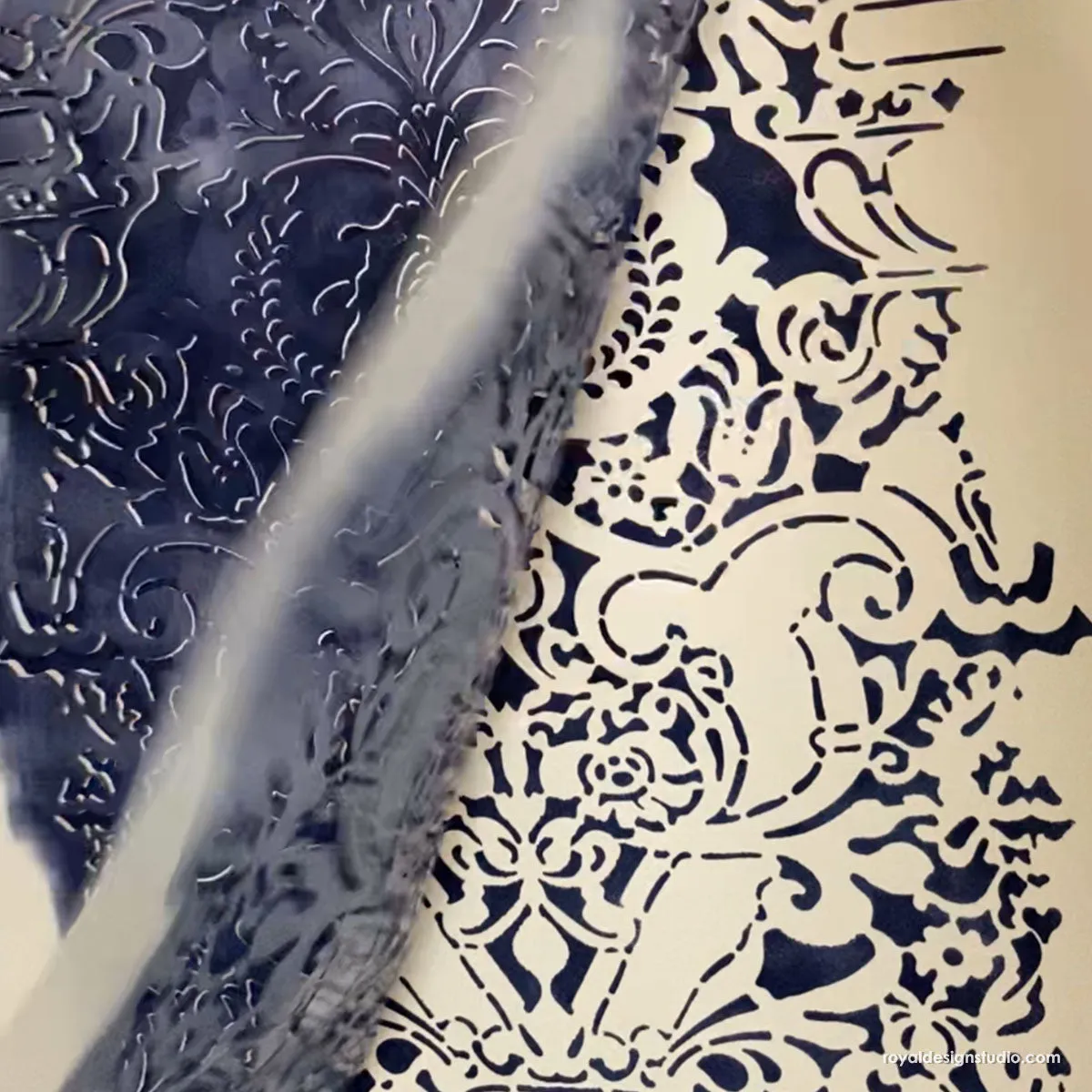 Fortuny Damask Wall Stencil