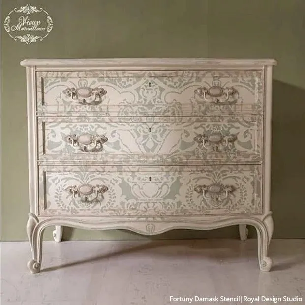 Fortuny Damask Wall Stencil