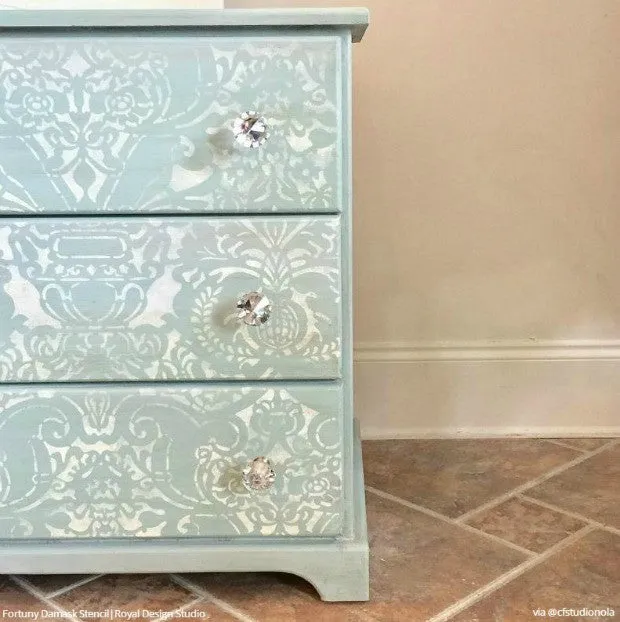 Fortuny Damask Wall Stencil
