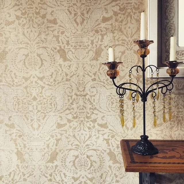Fortuny Damask Wall Stencil