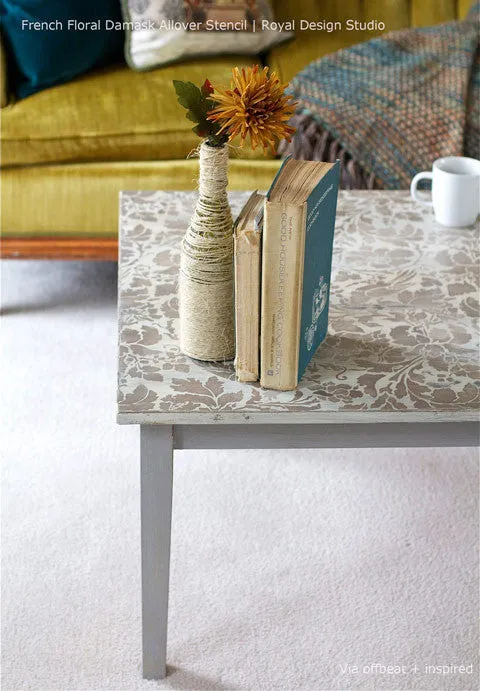 French Floral Damask Wall Stencil