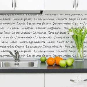 French Menu Lettering Stencil