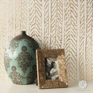 Funky Fibers Wall Stencil