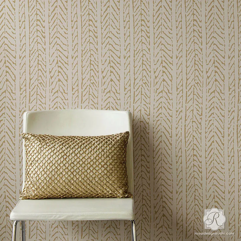 Funky Fibers Wall Stencil