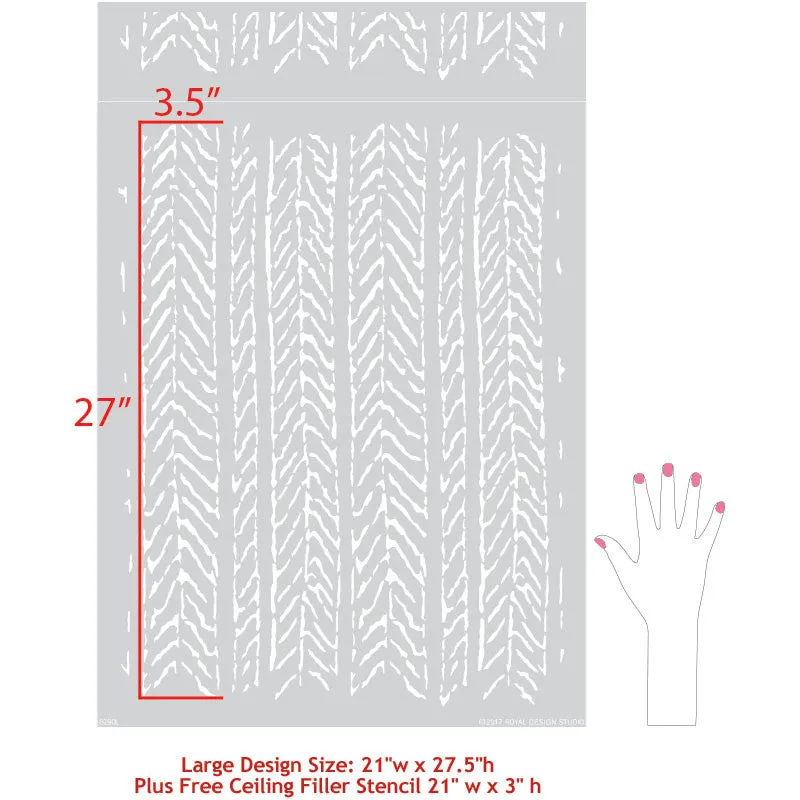 Funky Fibers Wall Stencil