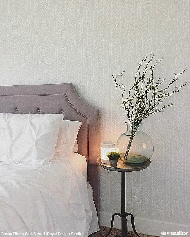 Funky Fibers Wall Stencil