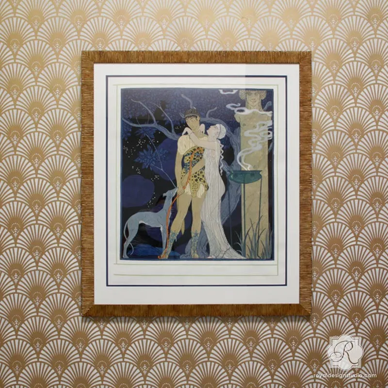 Gatsby Glam Art Deco Wall Stencil