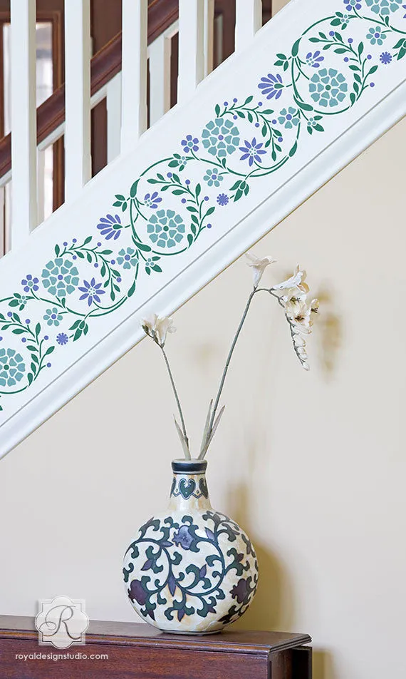 Gota Embroidery Indian Border Stencil