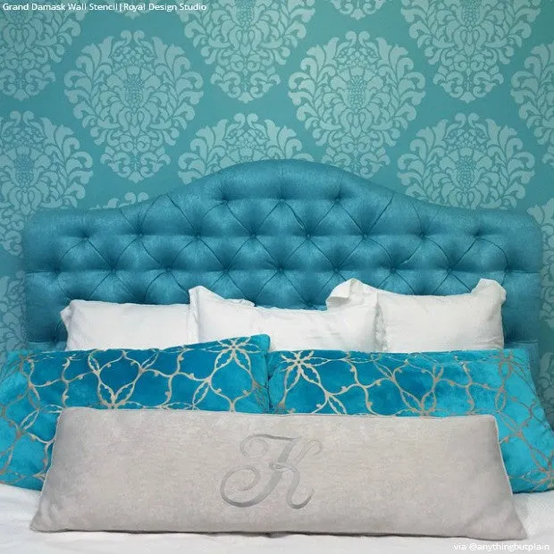 Grand Damask Wall Stencil
