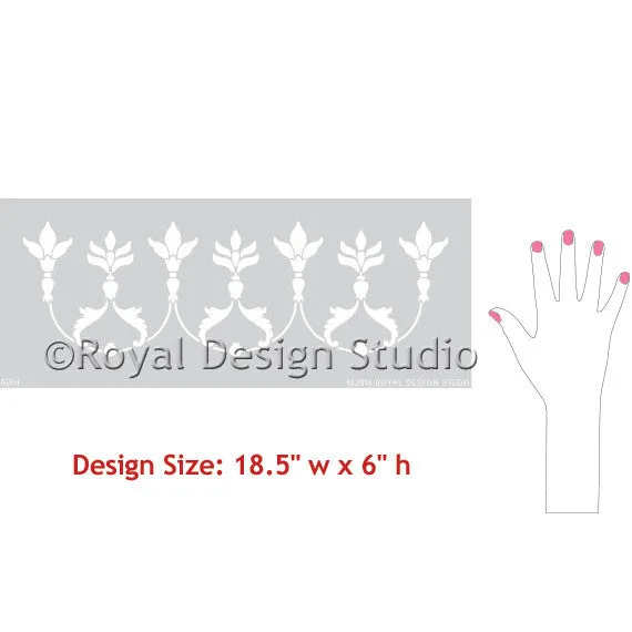 Grand Mughal Border Stencil