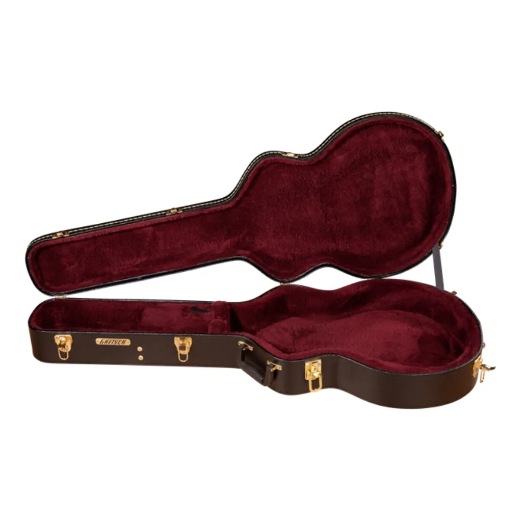 Gretsch Falcon Hollow Body Ebony Fingerboard with String Thru Bigsby and Gold Hardware - White