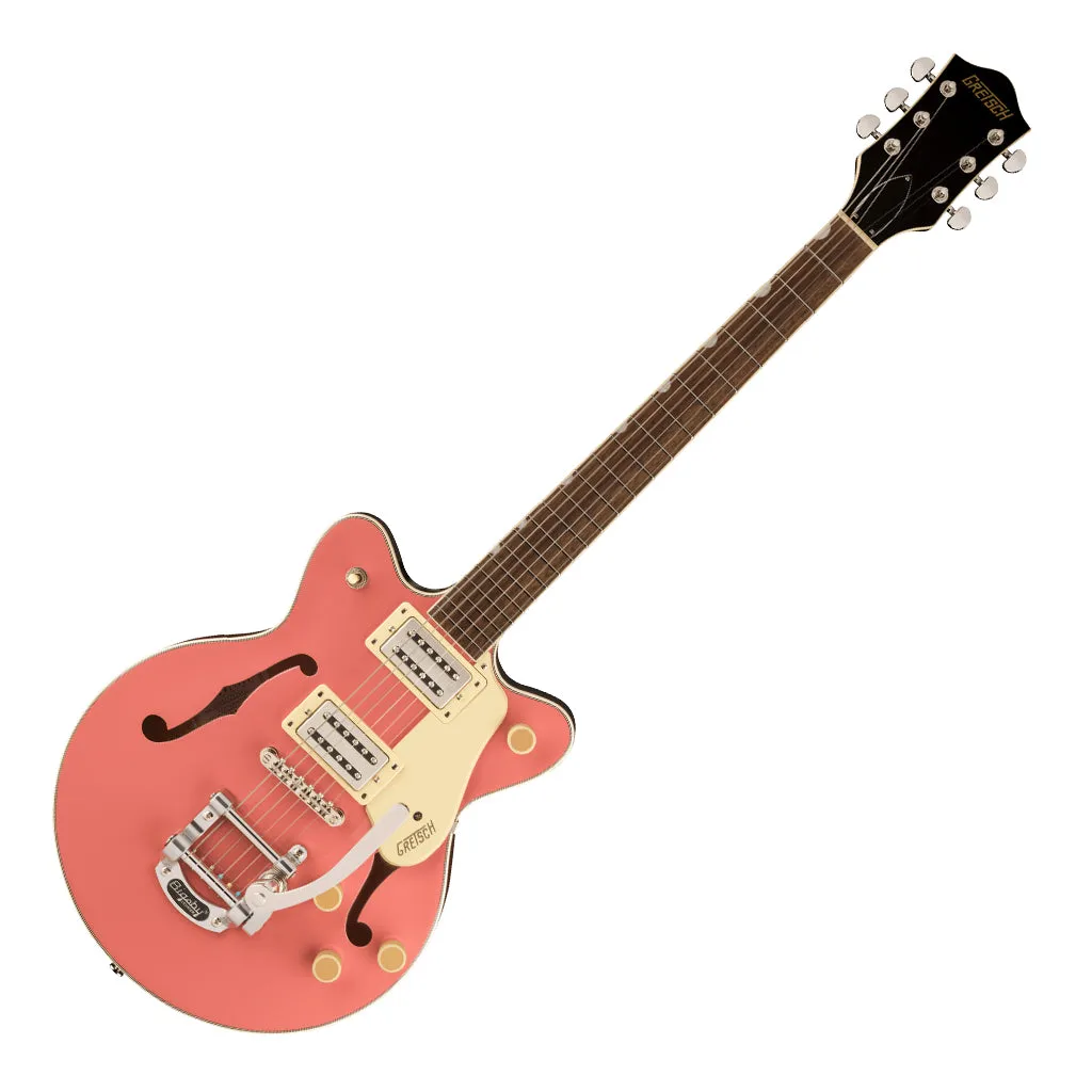 Gretsch G2655T Streamliner Center Block Jr. Double-Cut with Bigsby, Laurel Fingerboard, Coral