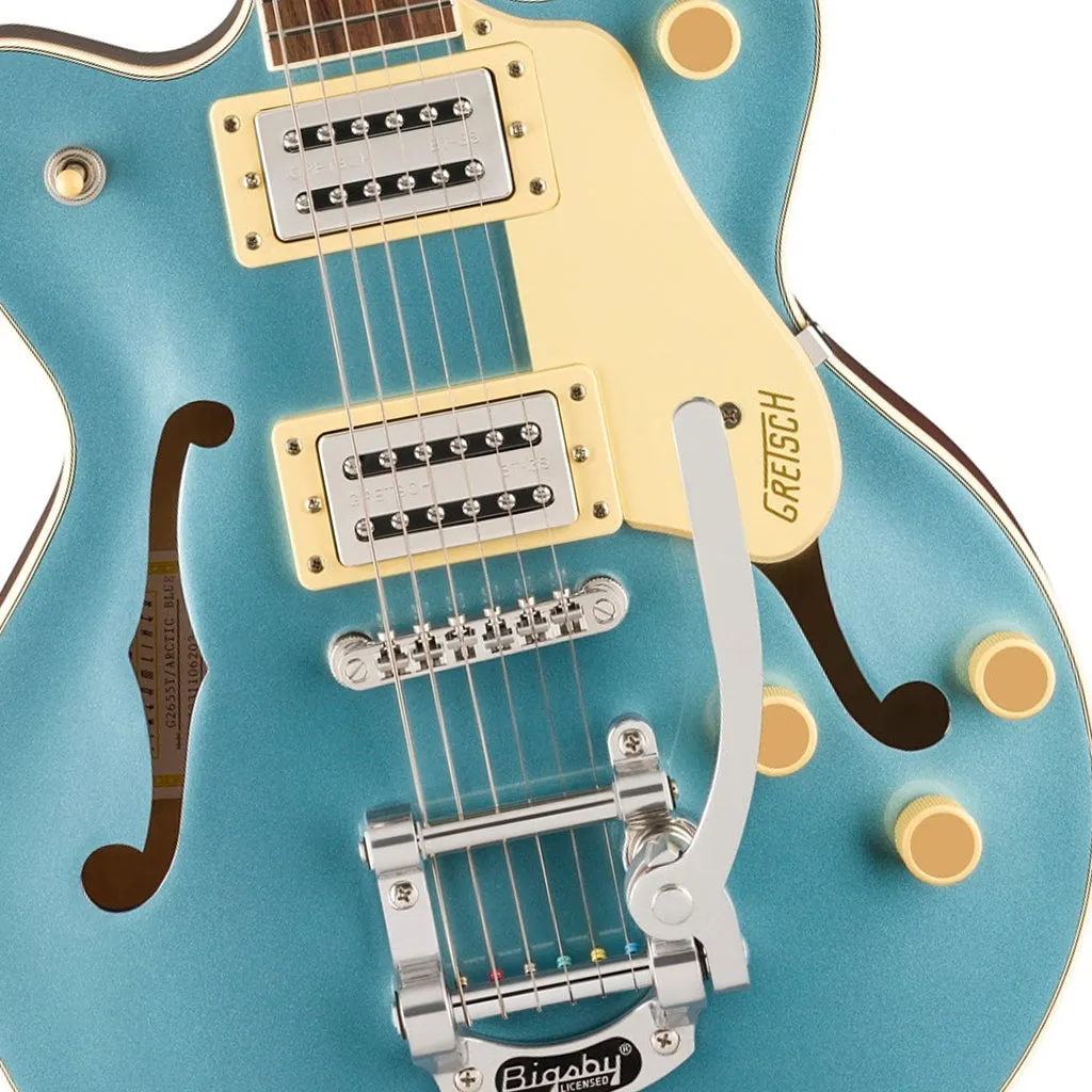 Gretsch G2655T Streamliner Center Block Jr Doublecut with Bigsby and Laurel Fingerboard - Arctic Blue