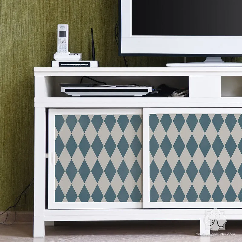 Harlequin Furniture Stencil