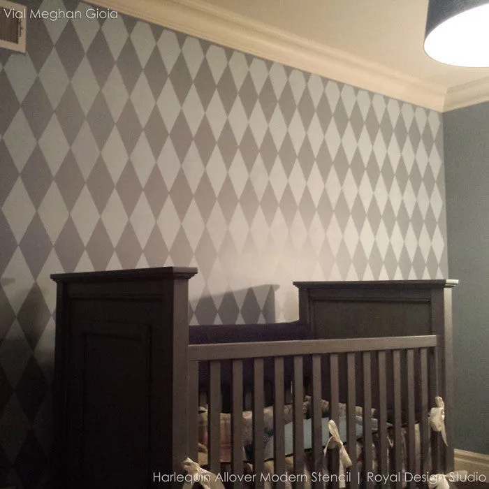 Harlequin Wall Stencil