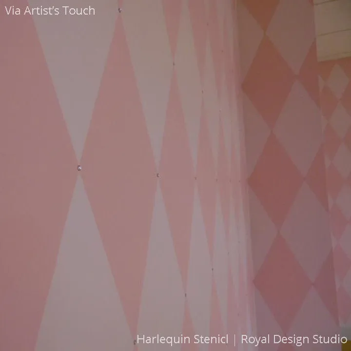 Harlequin Wall Stencil