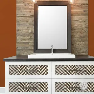 Herringbone Pattern Craft Stencil