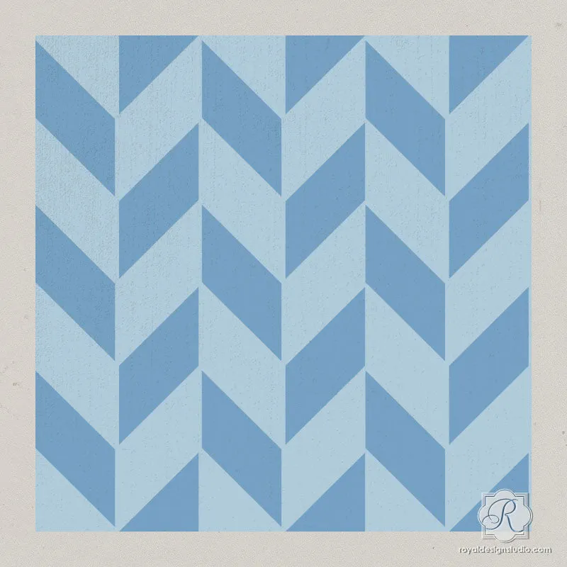 Herringbone Pattern Craft Stencil