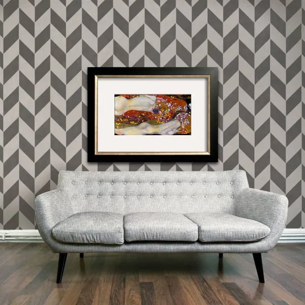 Herringbone Pattern Wall Stencils