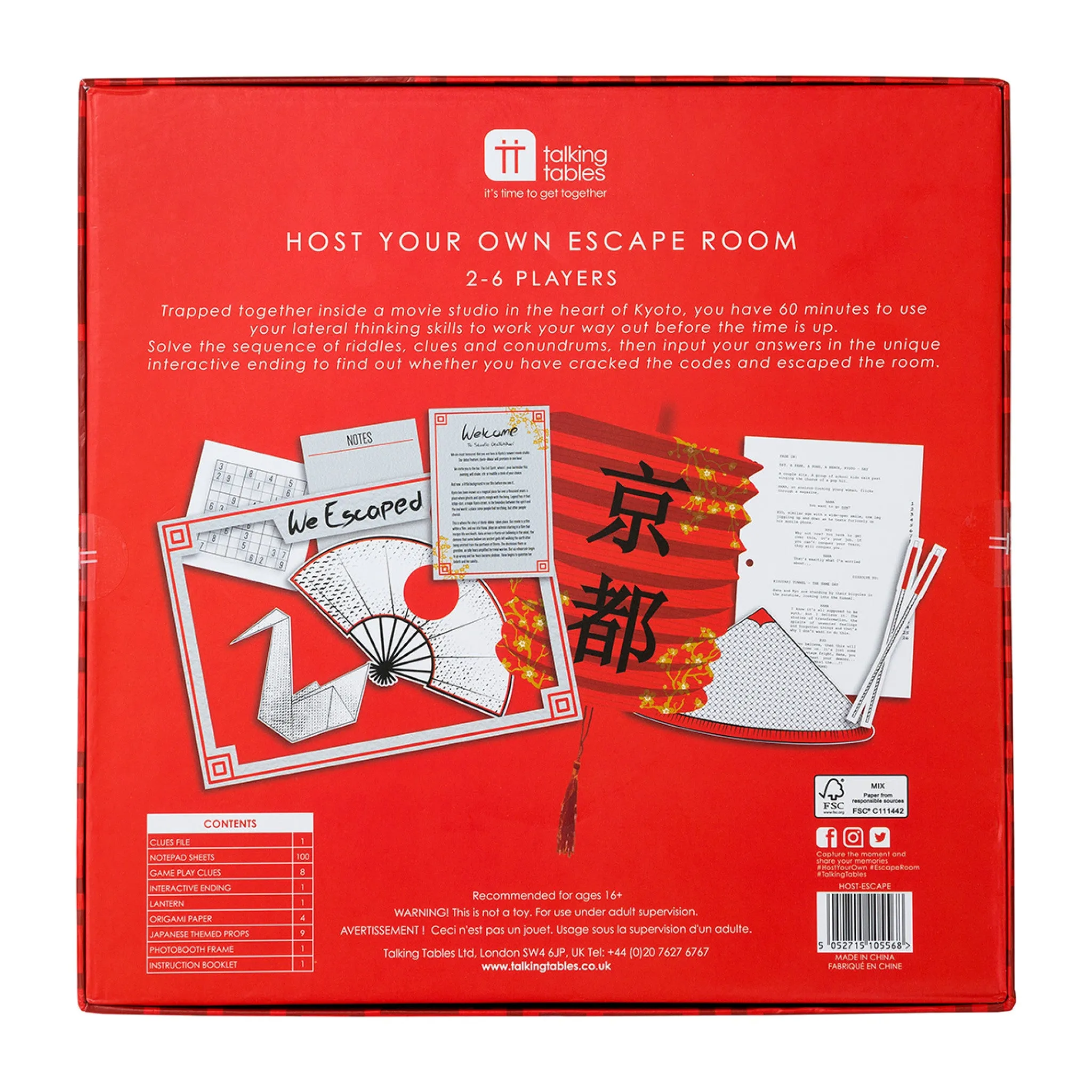 Host Your Own | Escape Room Board Game