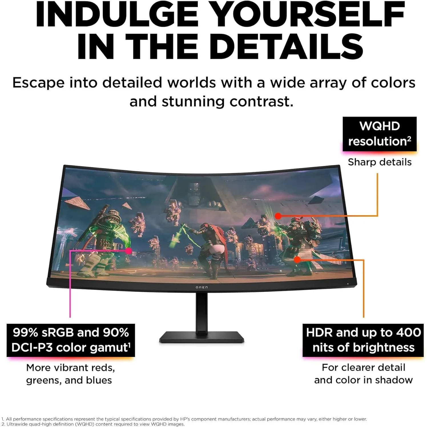 HP OMEN 34 Inch FHD IPS Gaming Monitor | 780K8AA#ABU