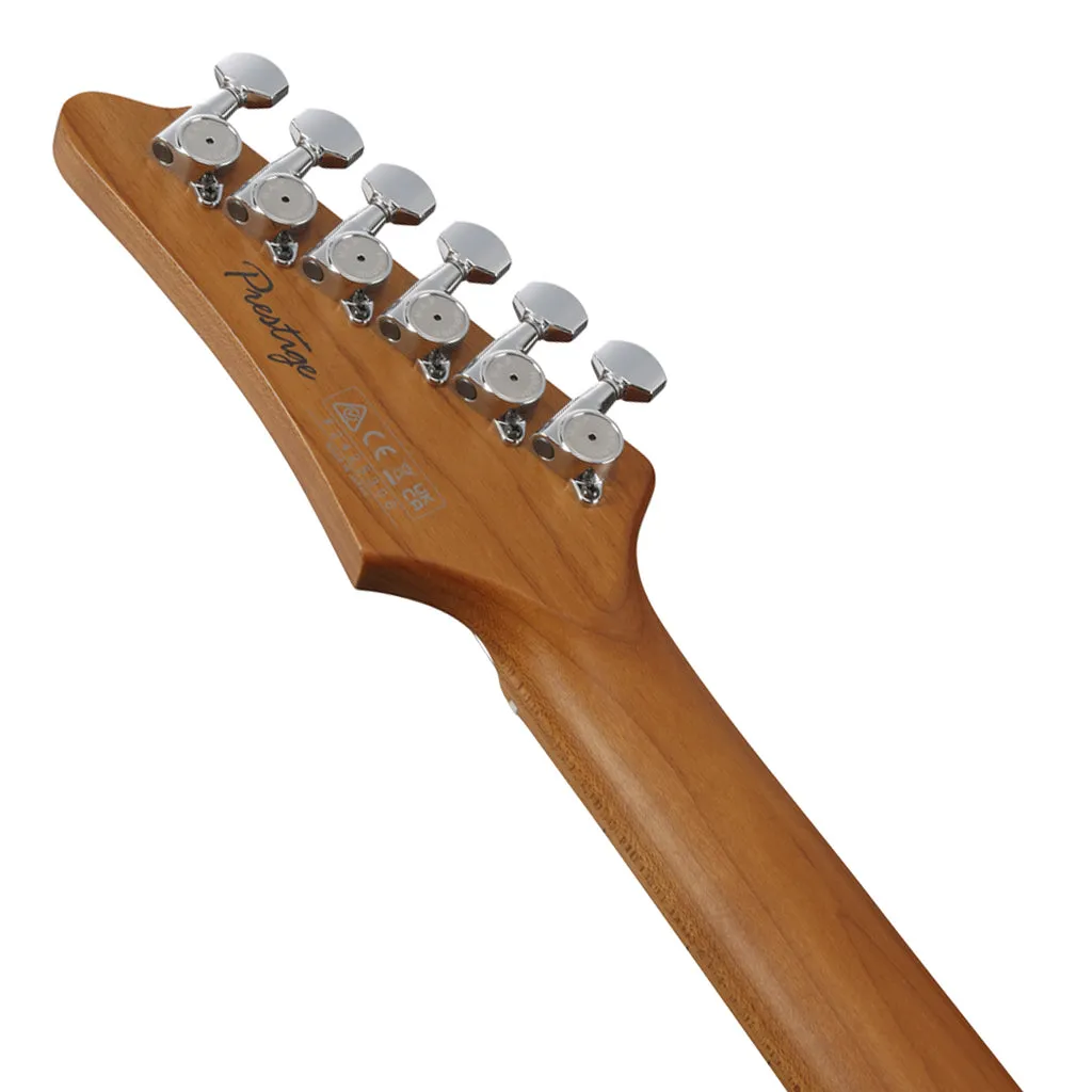 Ibanez AZ2402 Electric Guitar with Roasted Maple Fretboard and Case - Apple Green Metallic