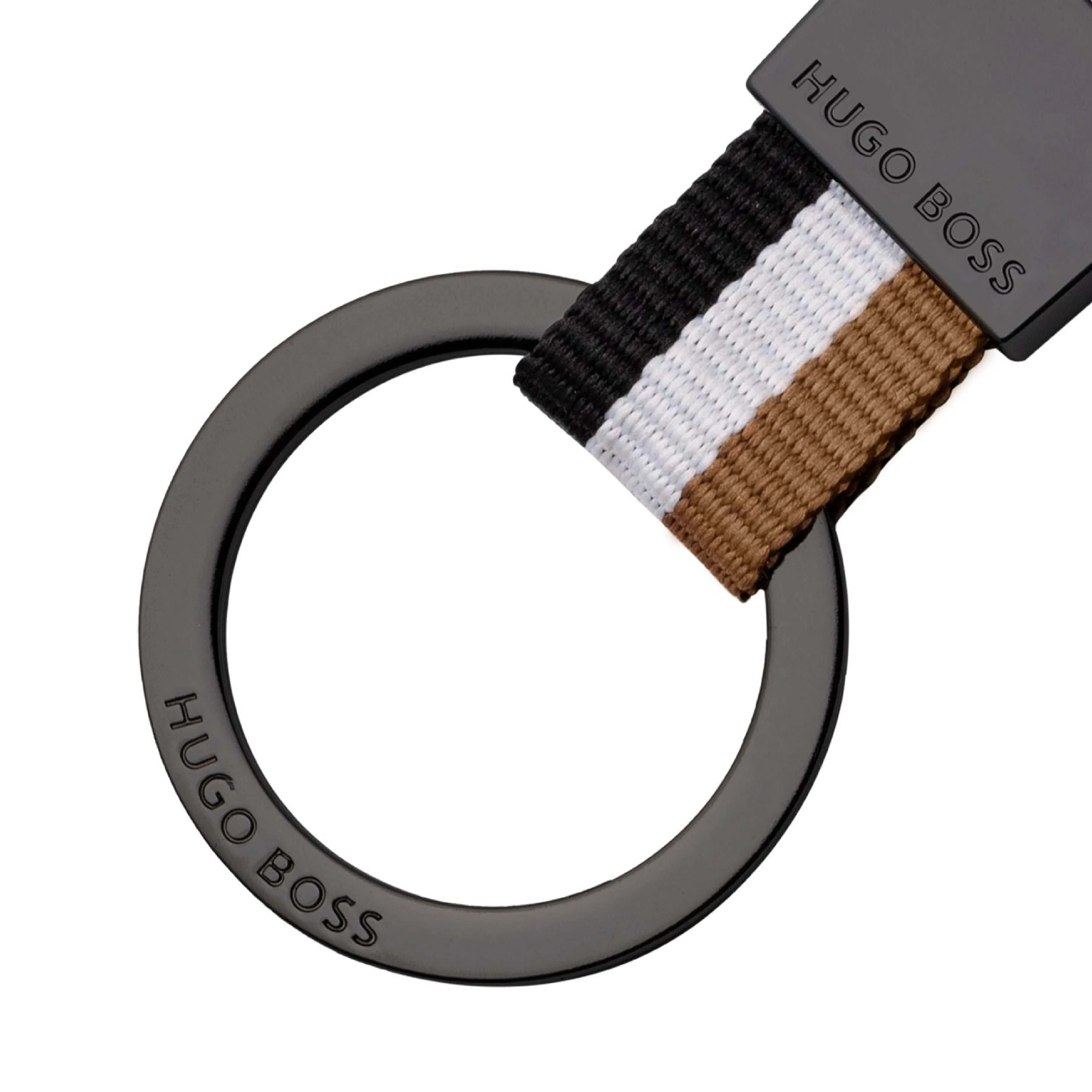Iconic Keyring & Carabiner Clip with Tricolour Strap