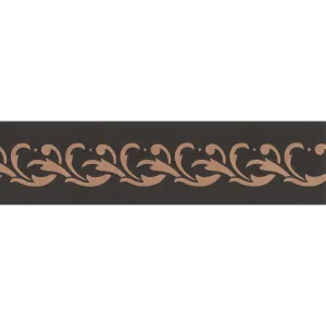 Interlacing Leaves Border Stencil