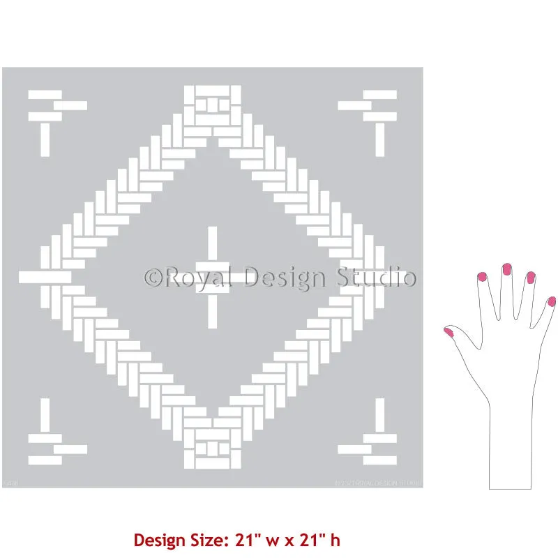 Intertwined Wall Stencil