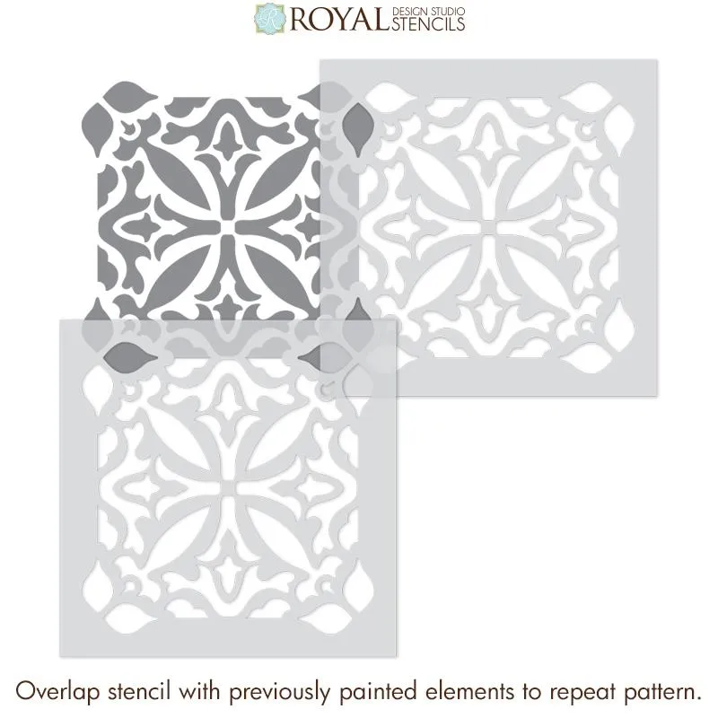 Island Dreams Tile Stencil