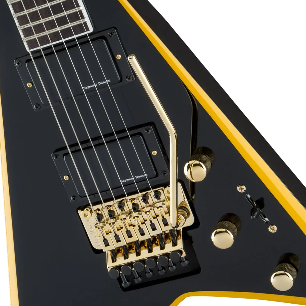 Jackson X Series Rhoads RRX24, Laurel Fingerboard, Black with Yellow Bevels | Electric Guitars | 2913636598