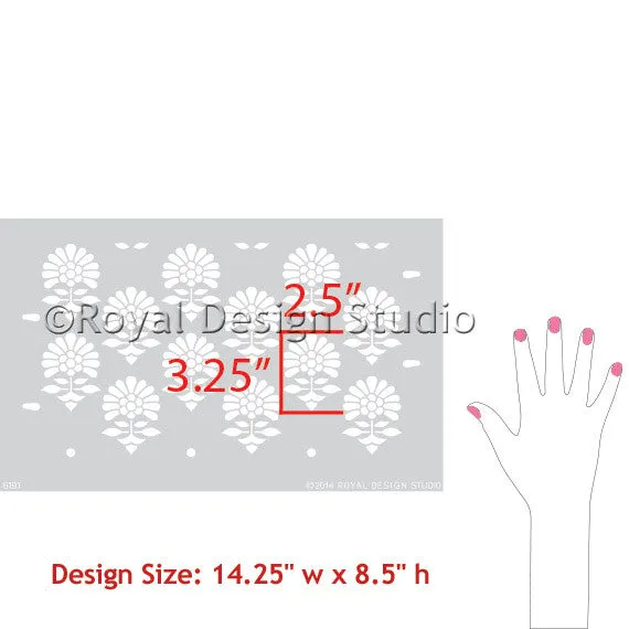 Jaipur Flower Garden Furniture Stencil