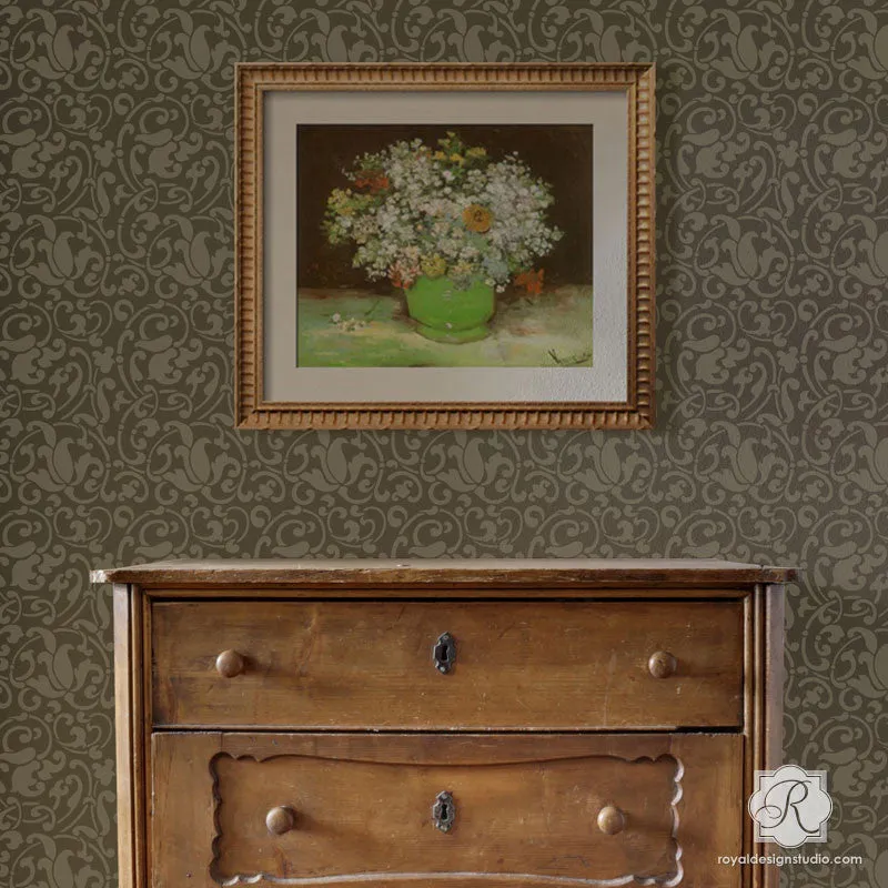 Jameela Vine Moroccan Wall Stencil