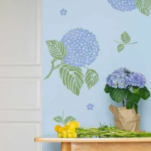 Japanese Hydrangea Floral Stencil