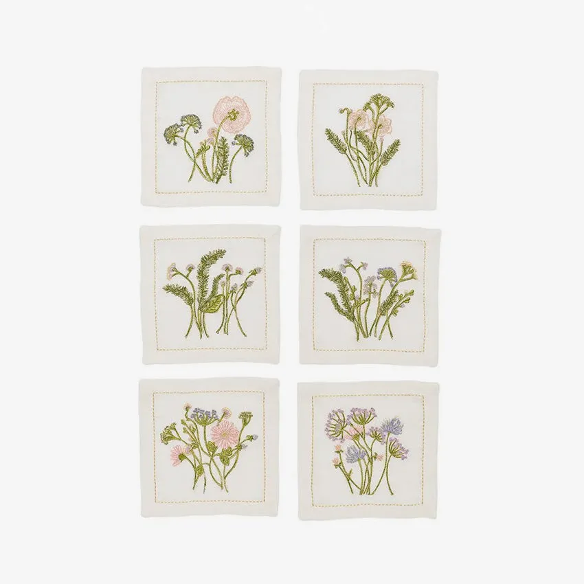 Kim Seybert | Meadow Cocktail Napkin Multi - Set of 6