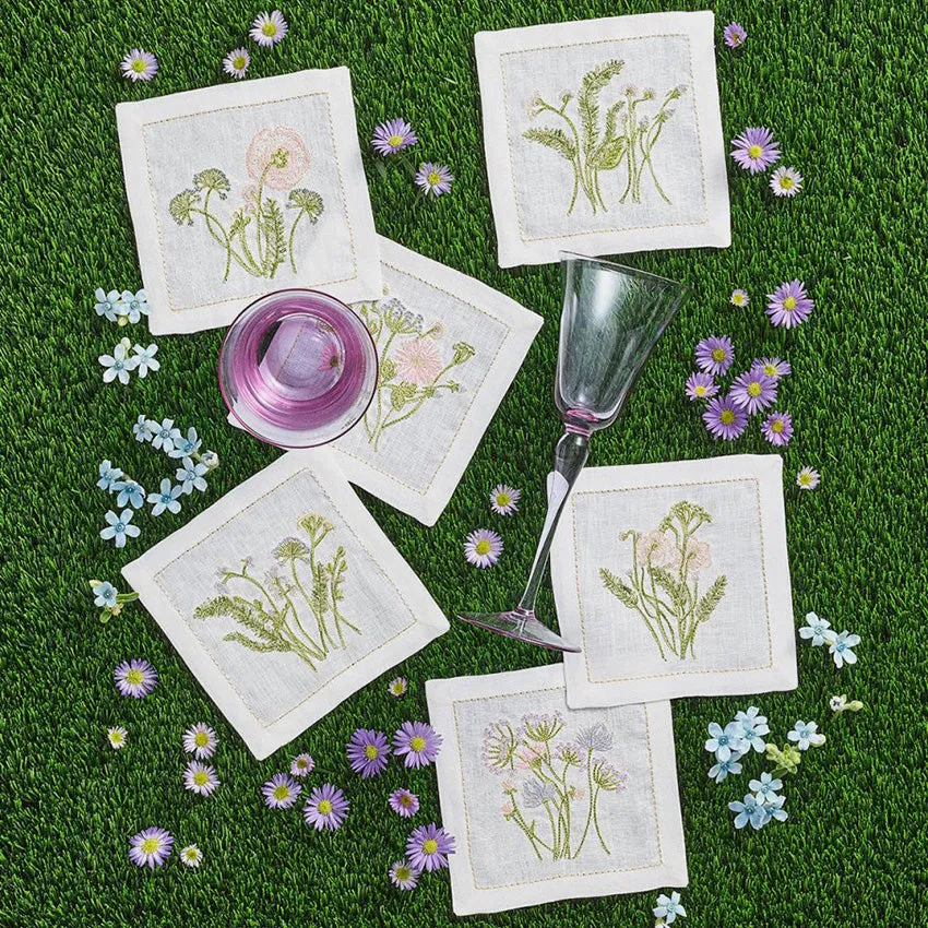 Kim Seybert | Meadow Cocktail Napkin Multi - Set of 6