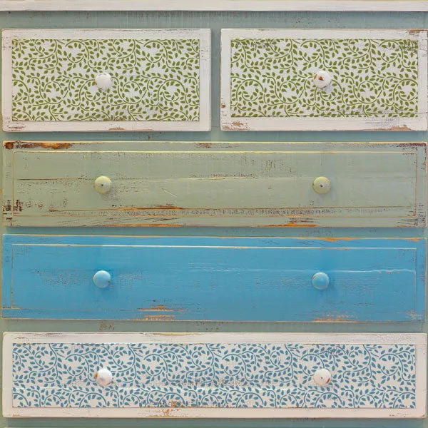 Lacy Leaves Furniture Stencil